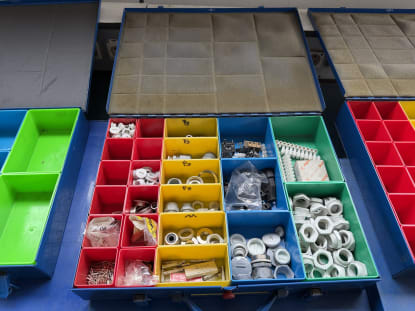 6x Sortimo Assortment Cases with Electrical and Assembly Parts - Image 3