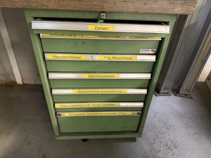 Workbench with Drawer Cabinet incl. Contents and Workshop Chair - Image 2