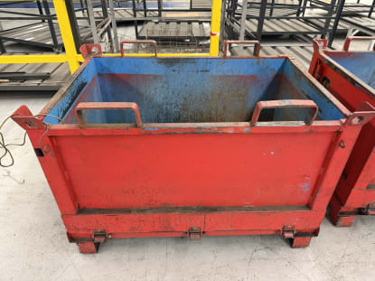 2x Steel Scrap Containers with Folding Front - Image 2