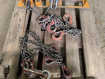 Assortment of Lifting and Slinging Gear with Chains and Load Hooks - Image 7