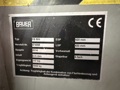 Bauer FB 500 Transport Container - Image 5