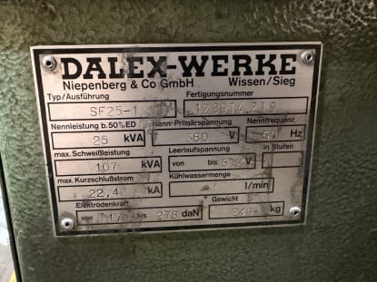 DALEX SF 25-1 Resistance Welding Machine - Image 6