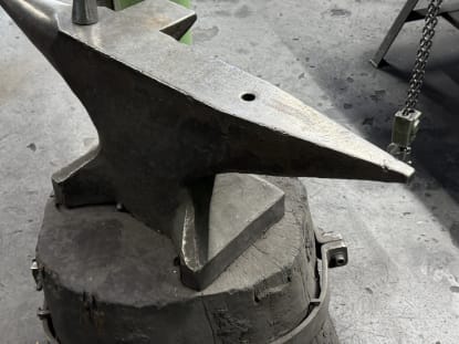 Blacksmith Anvil with Wooden Base - Image 4