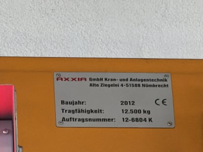 AXXIA ELK 12.500T Overhead Crane - Image 7