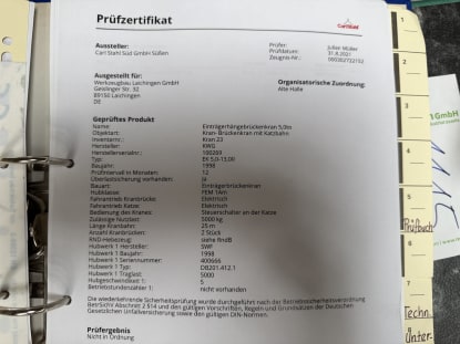 KWG EK 5,0+13,00 Brückenkran 5t - Image 11