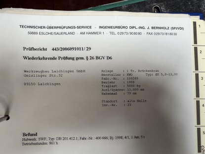 KWG EK 5,0+13,00 Brückenkran 5t - Image 12