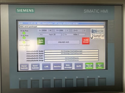 MANNESMANN DEMAG Automatisches Palettenregal / Siemens Steuerung in 2024