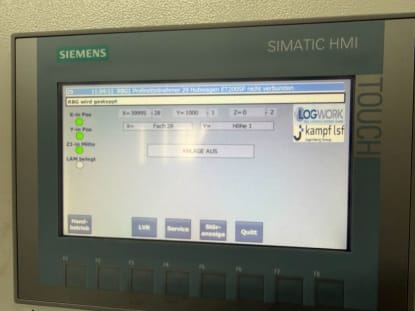 MANNESMANN DEMAG Automatisches Palettenregal / Siemens Steuerung in 2024