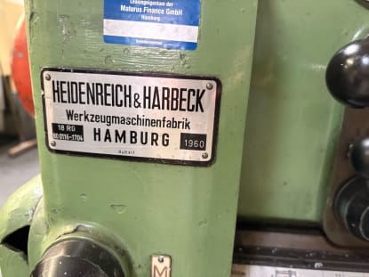 HEIDENREICH & HARBECK 18 RO Centre Lathe