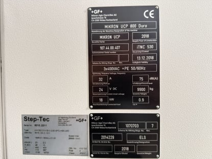 MIKRON UCP 800 Duro 5-Achs-Bearbeitungszentrum