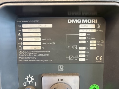 DMG 210 P - 5 axis universal machining center