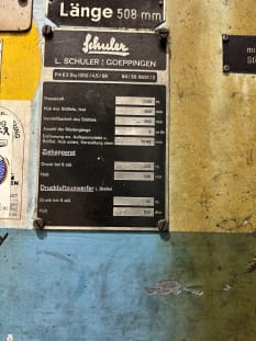 SCHULER P4 E2 SQ 1200 Mechanical Press