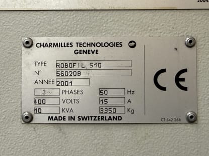 CHARMILLES TECHNOLOGIES ROBOFIL 510 Wire EDM Machine