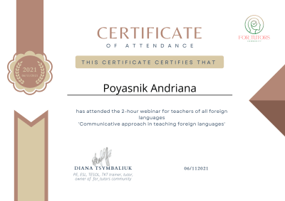Certificate of Attendance