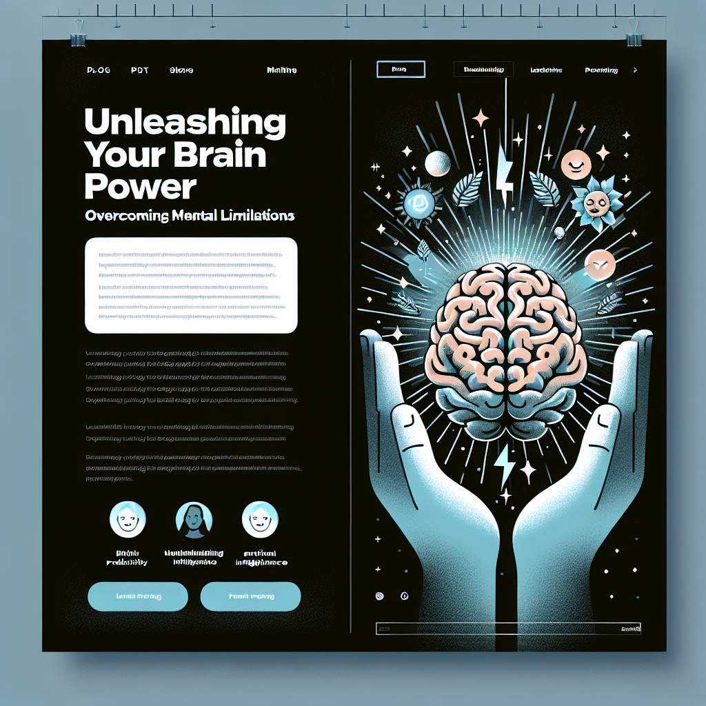 Unleashing Your Brain Power: Overcoming Mental Limitations