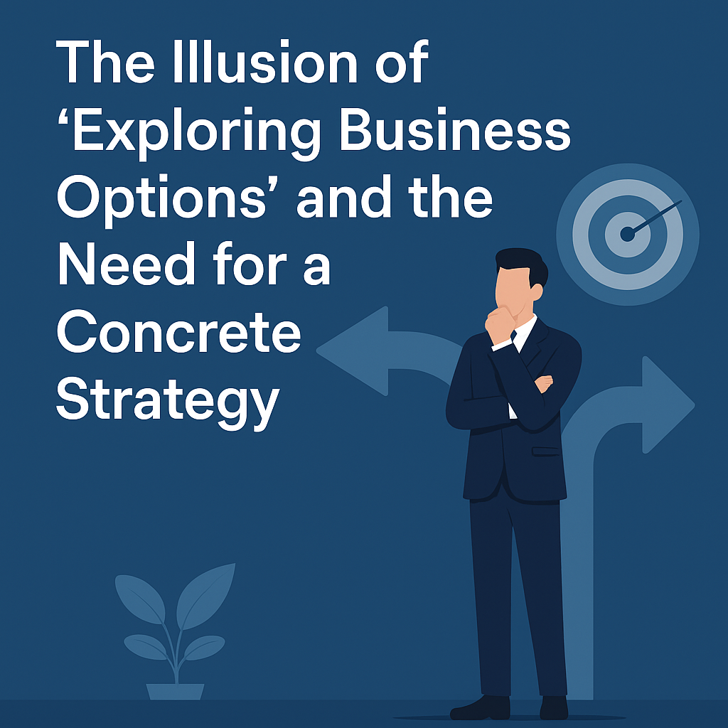 The Illusion of 'Exploring Business Options' and the Need for a Concrete Strategy
