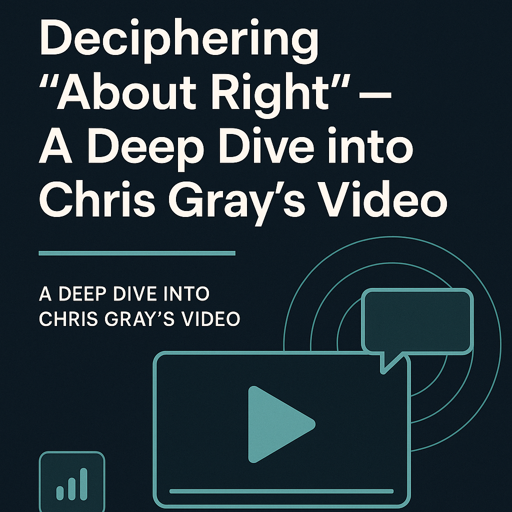 Deciphering 'About Right' - A Deep Dive into Chris Gray's Video