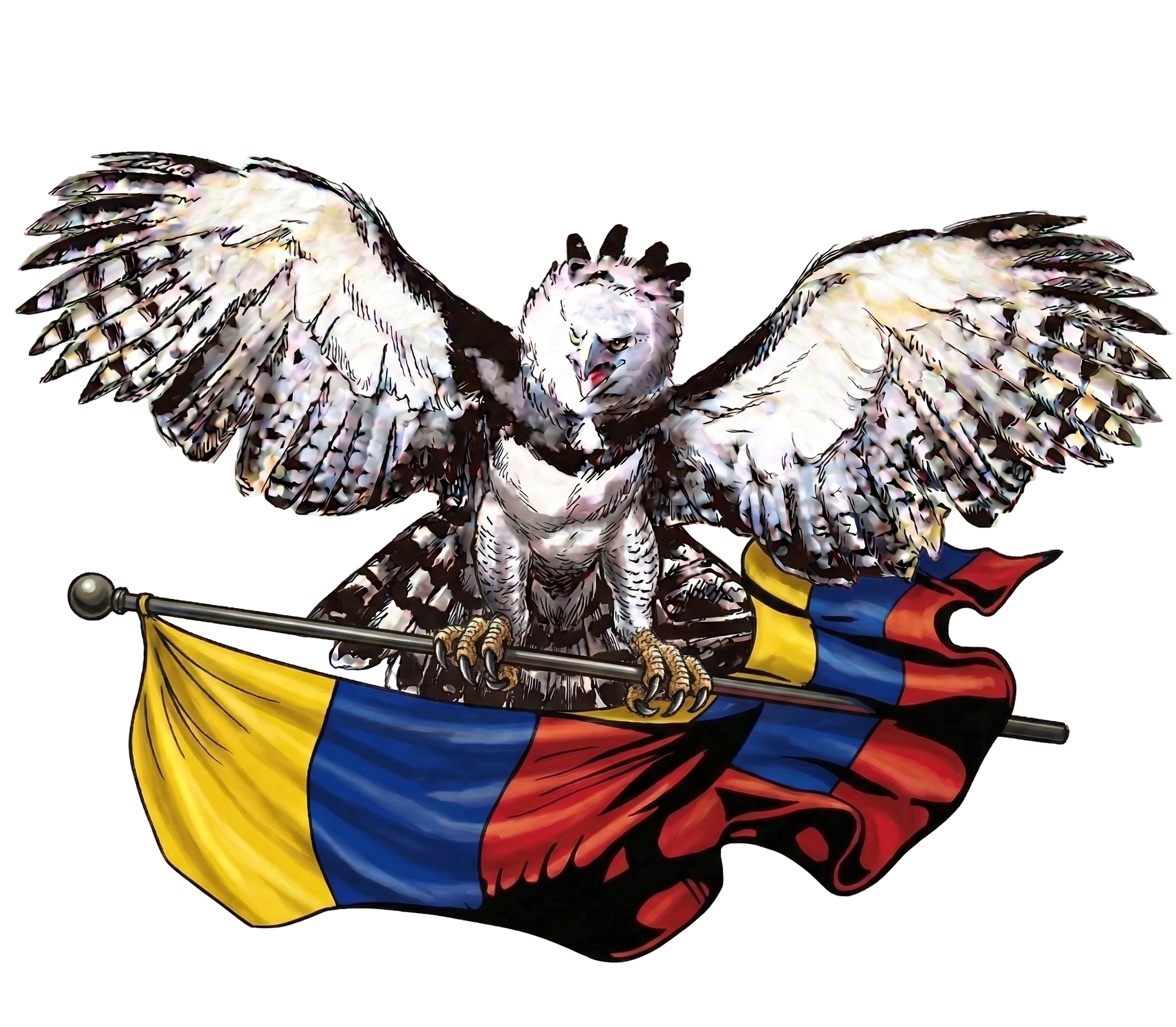 Águila Arpía con Bandera