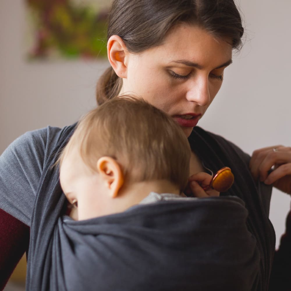 Baby Wrap Sling Doubleface anthracite, second quality