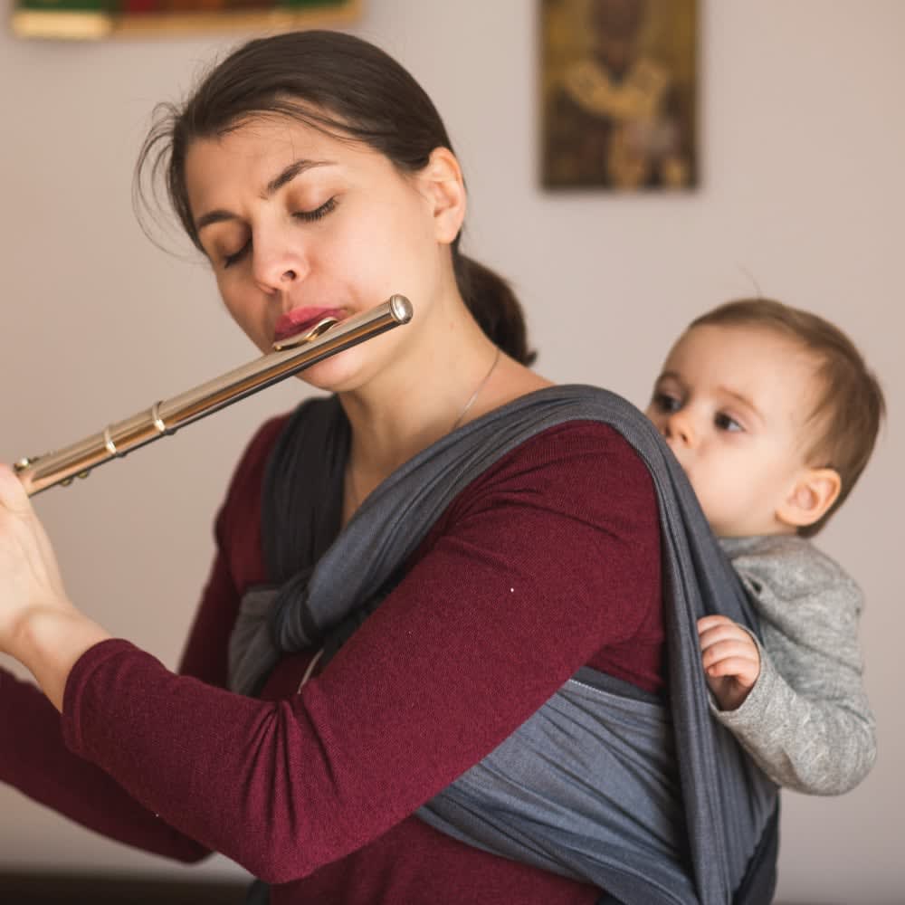 Baby Wrap Sling Doubleface anthracite, second quality