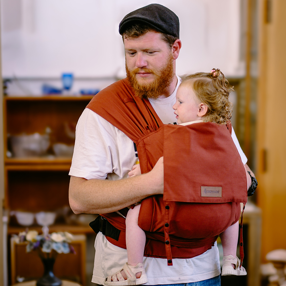 Halfbuckle Trage Kleinkind 7-25kg DidyKlick Toddler Rusty Red, Größe: Rusty Red DIDYMOS