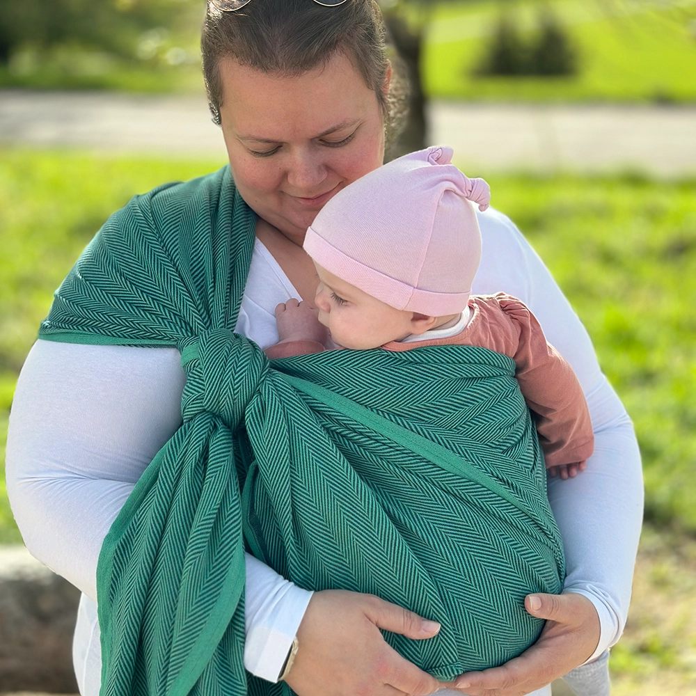Babytragetuch Lisca Smeraldo, grün, Material: BW - reine Baumwolle, Größe: 2 DIDYMOS