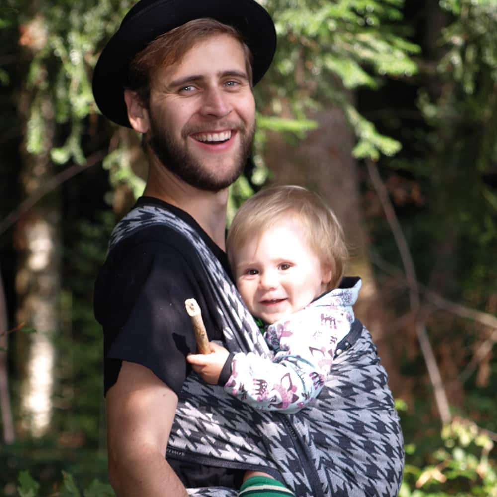 Baby Wrap Sling Houndstooth anthracite, second quality