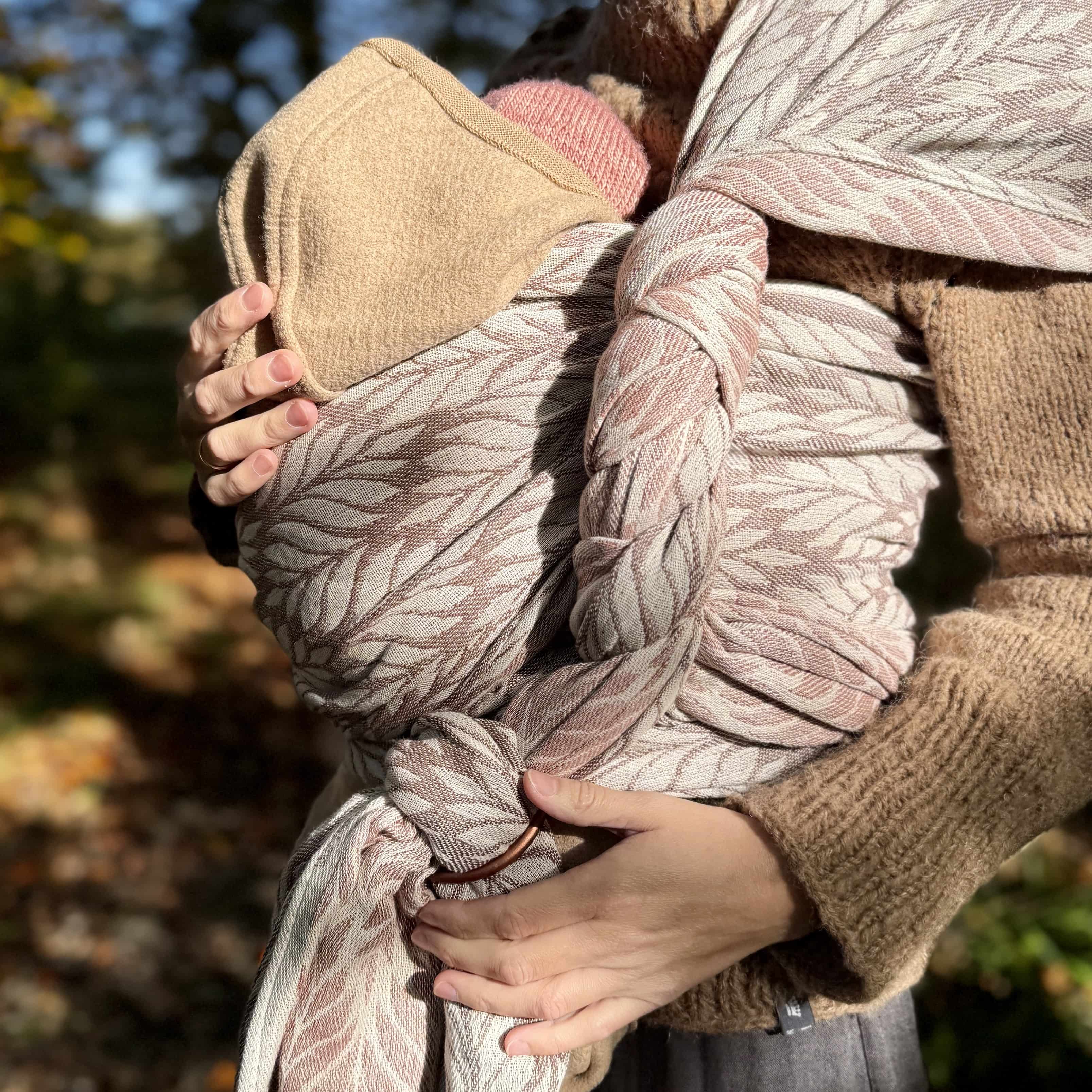 Babytragetuch Trias Chai Cinnamon, natur | braun, Material: BW - reine Baumwolle, Größe: 4 DIDYMOS
