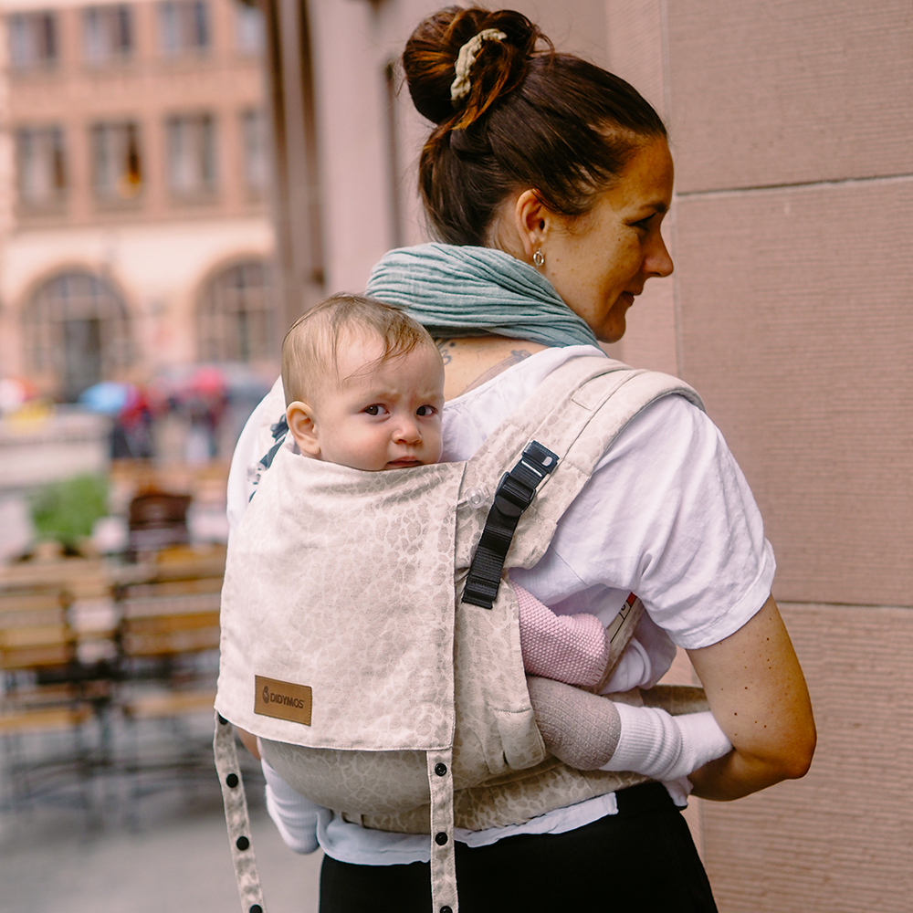 Halfbuckle Babytrage 3,5-20kg DidyFlow Babytrage Leo Pure Leinen, Material: mit Leinen, Größe: Leo Pure DIDYMOS