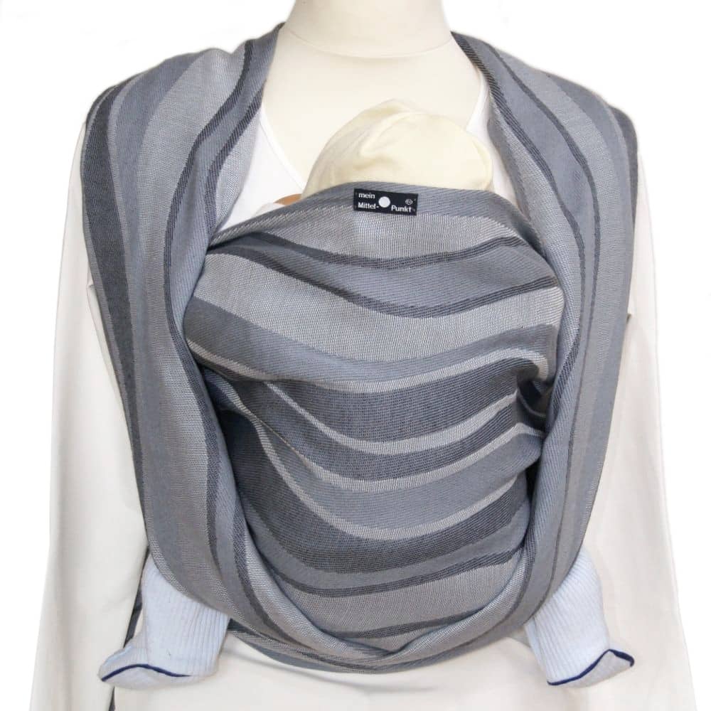 Baby Wrap Sling Waves silver, second quality