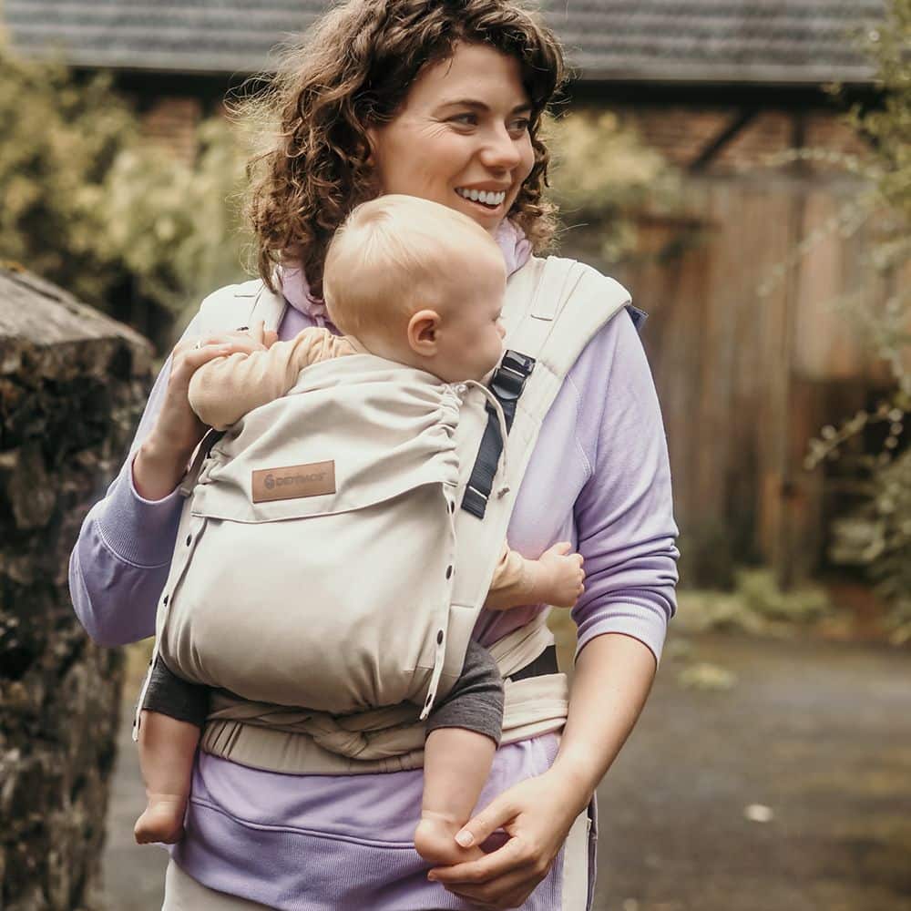 Halfbuckle Babytrage 3,5-20kg DidyFlow Babytrage Sand, Material: BW - reine Baumwolle, Größe: Sand DIDYMOS