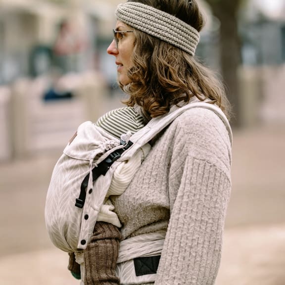 DidyFlow Baby Carrier Trias Creme Linen