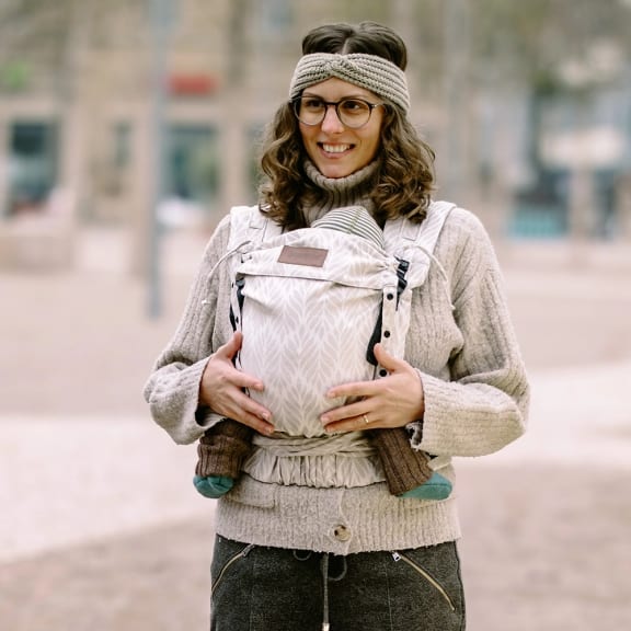 DidyFlow Baby Carrier Trias Creme Linen