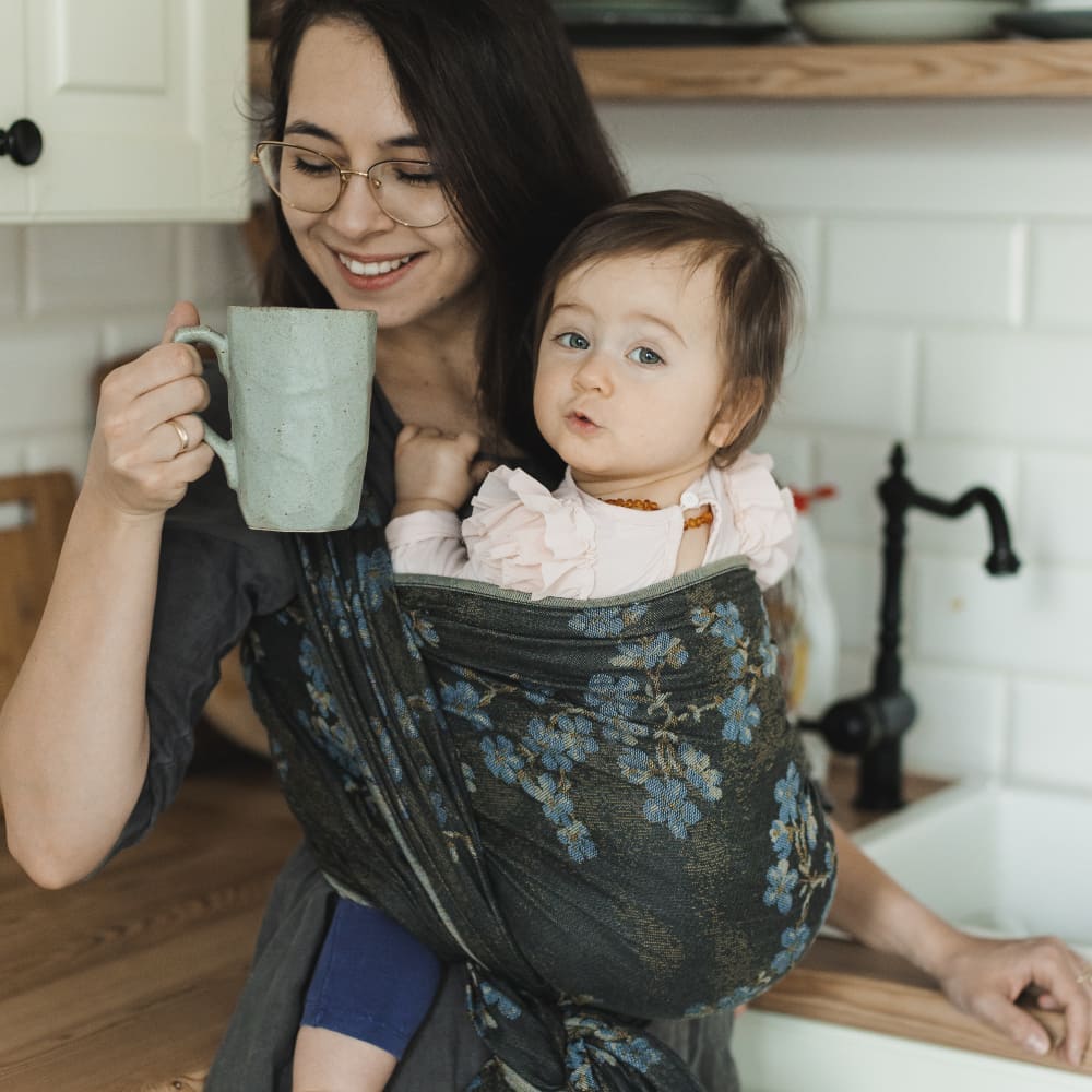Baby Wrap Sling Blue Blossom