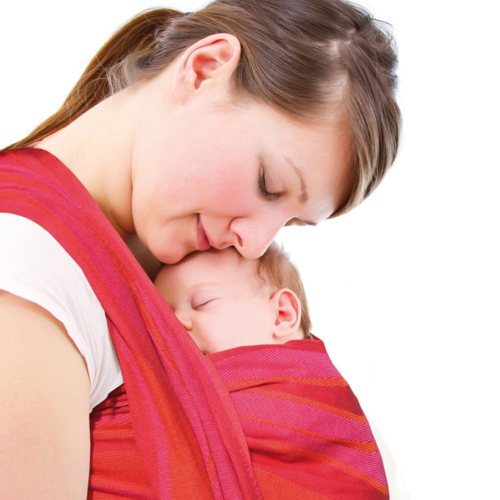 Babytragetuch Wellen granat, 2. Wahl