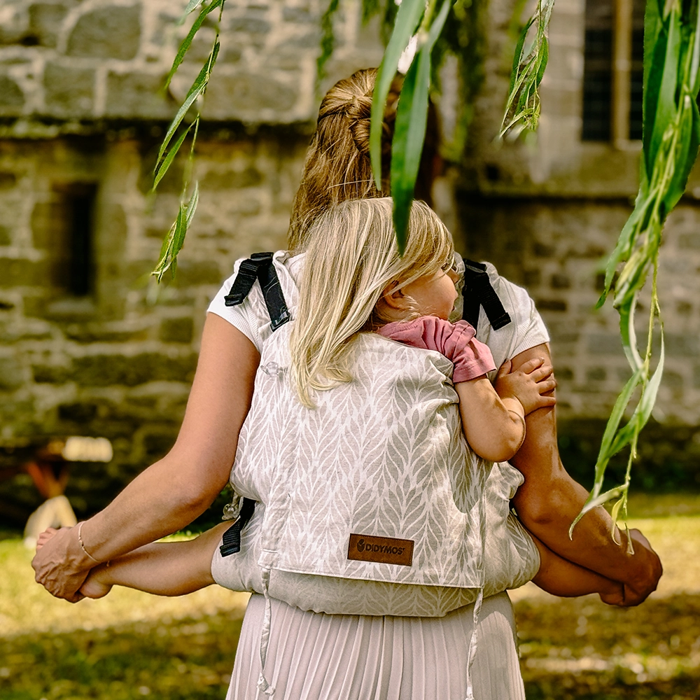 Fullbuckle Trage Kleinkind 7-25kg DidyFix Toddler Trias Creme Leinen, Material: mit Leinen, Größe: Trias Creme Leinen DIDYMOS