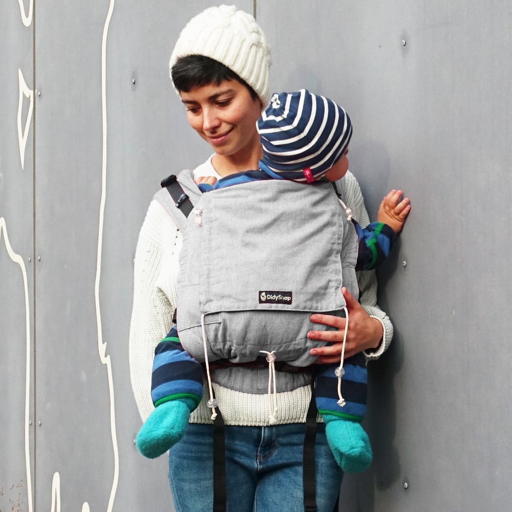 Fullbuckle Babytrage 3,5-20kg DidySnap Silber, Material: BW - reine Baumwolle, Größe: Silber DIDYMOS