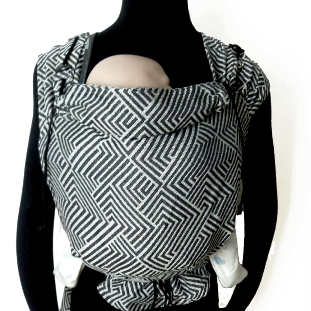 MehDai Babytrage 3,5-20kg DidyTai Metro Monochrom, Material: BW - reine Baumwolle, Größe: Metro Monochrom DIDYMOS