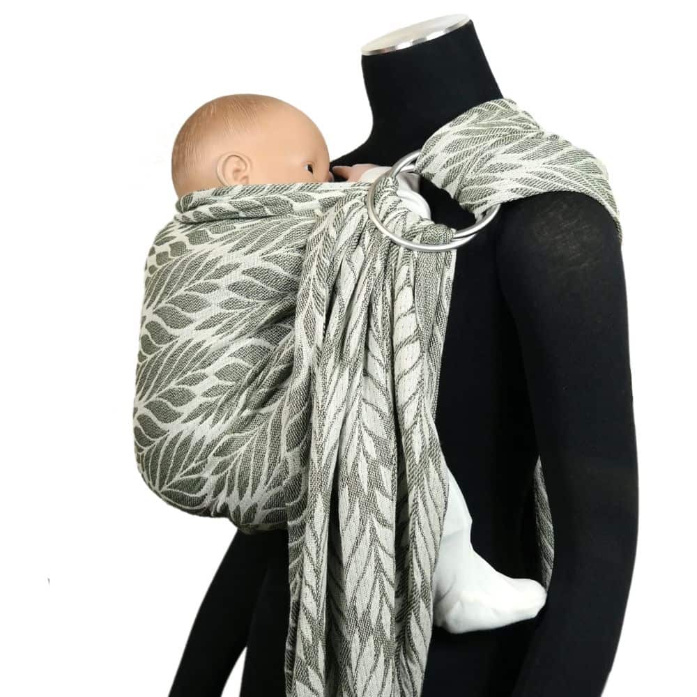 DidySling Trias Loden Cashmere, Gr. 1R, silbergrau | anthrazit, Material: mit Cashmere DIDYMOS
