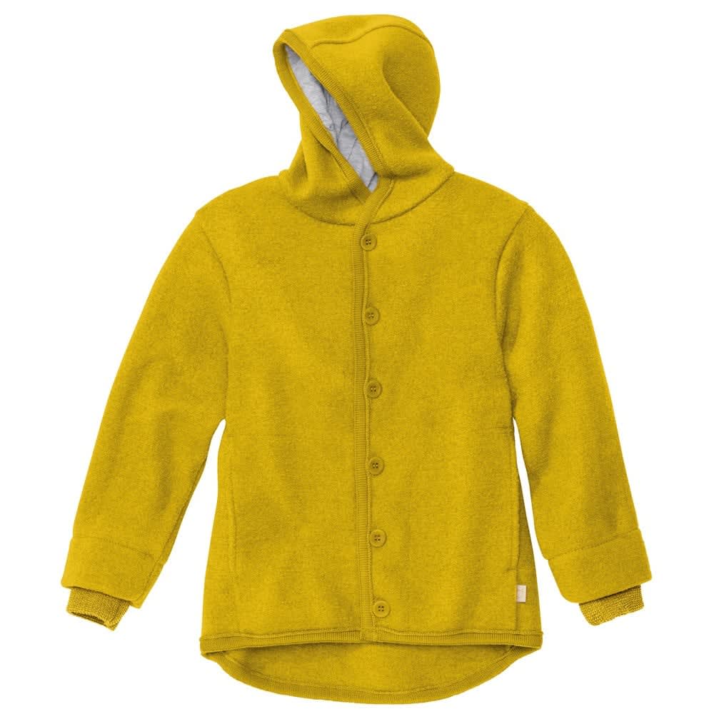 Hoodie Jacket boiled wool mustard yellow