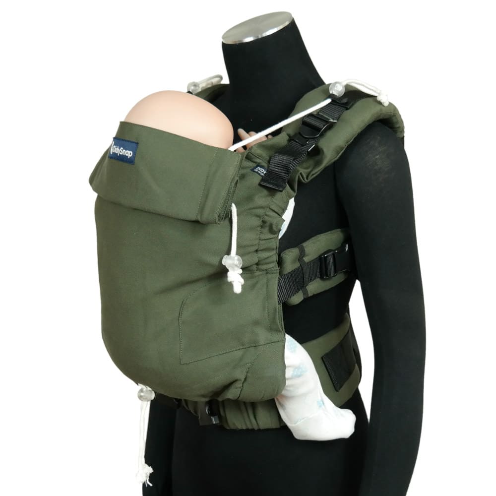 Fullbuckle Babytrage 3,5-20kg DidySnap Olive, Material: BW - reine Baumwolle, Größe: Olive DIDYMOS