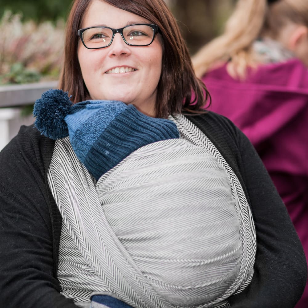 Baby Wrap Sling Lisca grigio