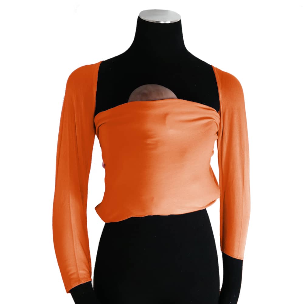 Bonding Top with Sleeves Orange