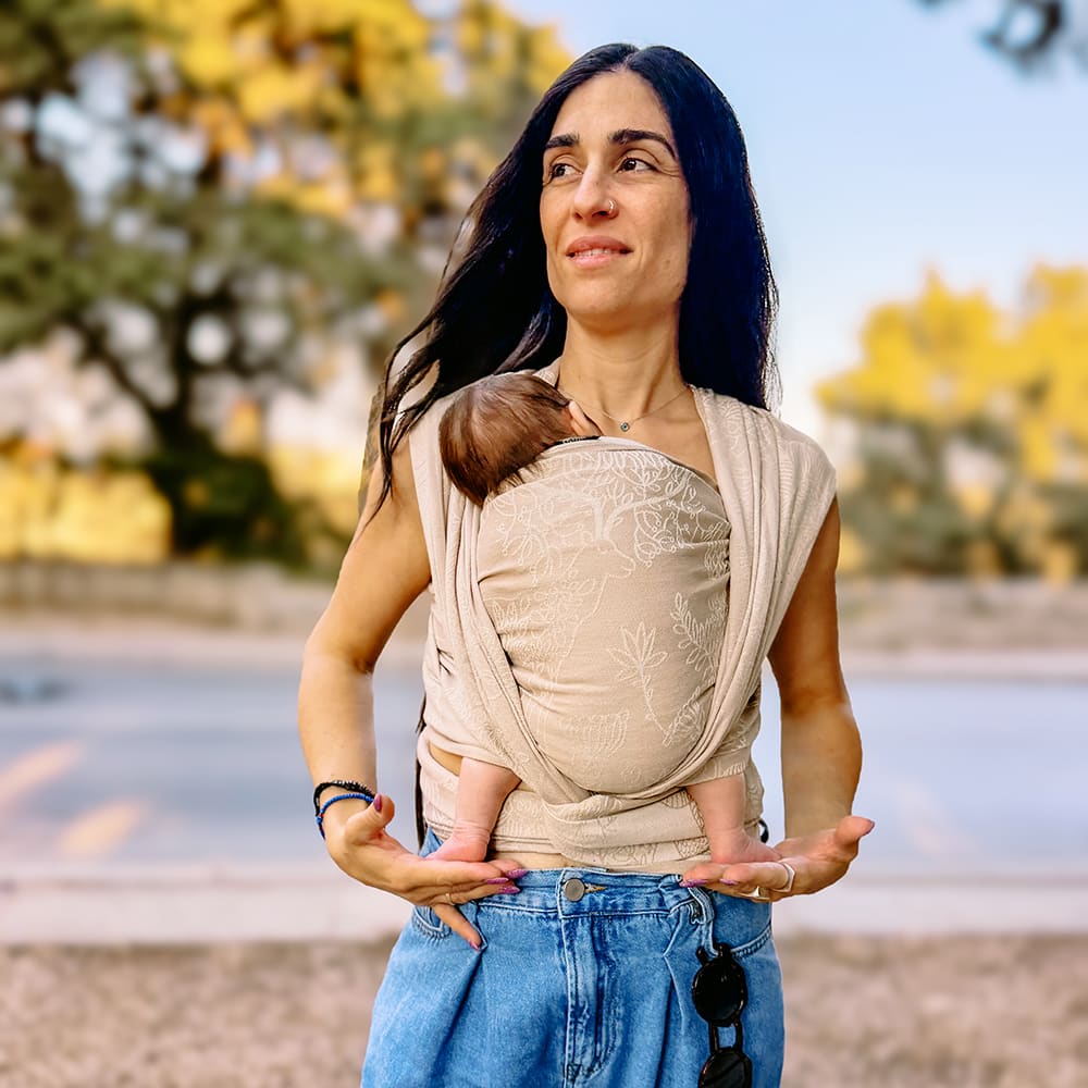 Baby Wrap Sling Magic Forest Almond