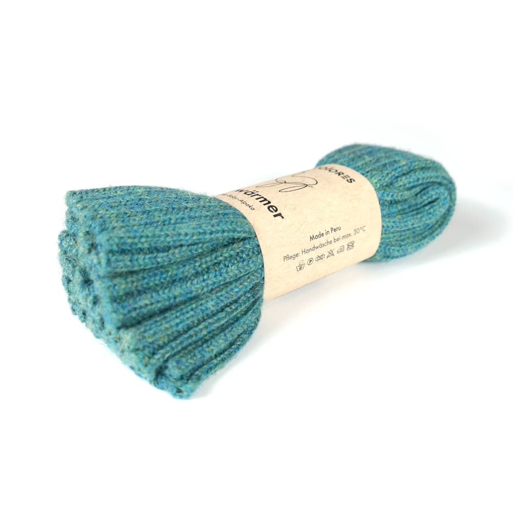 Warmers Baby Alpaca turquoise green mottled