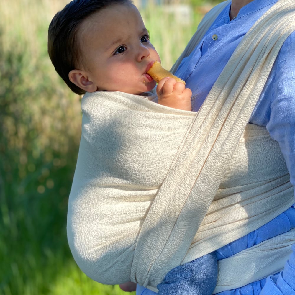 Babytragetuch Ada Pur, weiß, Material: BW - reine Baumwolle, Größe: 4 DIDYMOS