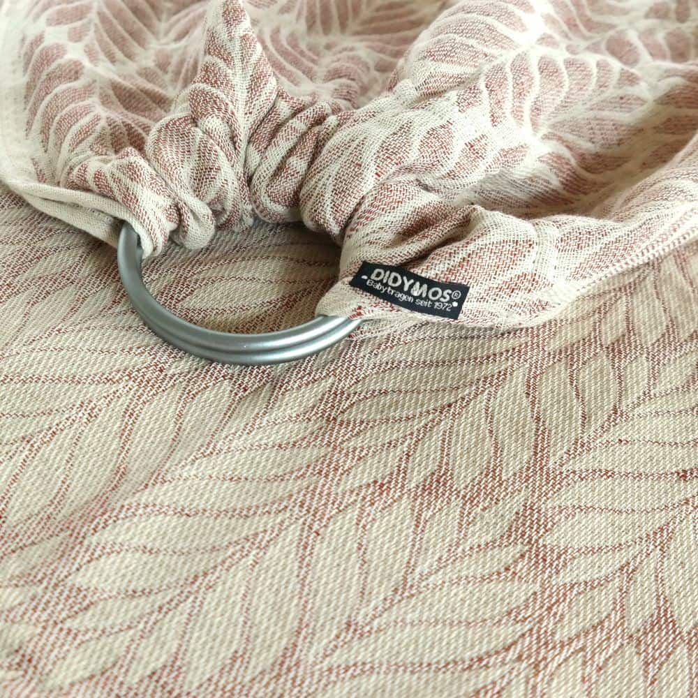 DidySling Trias Asolia Leinen, natur | rosa, Material: mit Leinen, Größe: 2R DIDYMOS