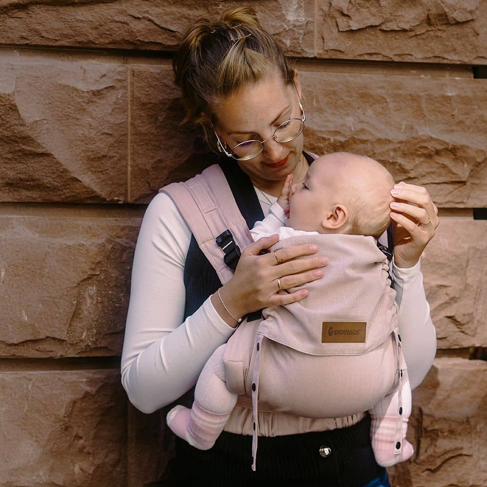 Halfbuckle Babytrage 3,5-20kg DidyFlow Babytrage Zimt, Material: BW - reine Baumwolle, Größe: Zimt DIDYMOS