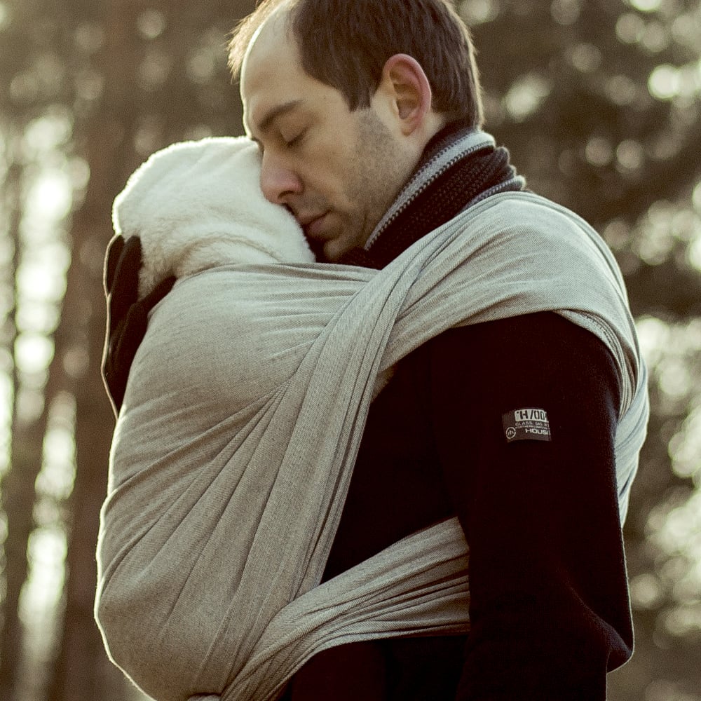 Babytragetuch Silber, silbergrau, Material: BW - reine Baumwolle, Größe: 6 DIDYMOS