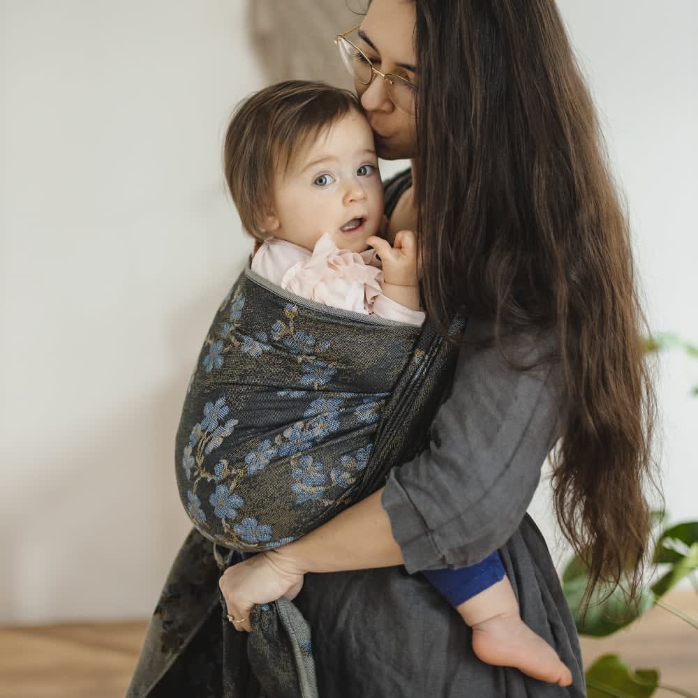 Baby Wrap Sling Blue Blossom